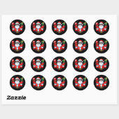 Six Seven 67 Meme 6 7 Elf Kerstman Kerst Pyjama  Ronde Sticker (Vel)