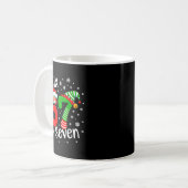 Six Seven 67 Meme 6 7 Elf Kerstman Kerstmis Koffiemok (Voorkant links)