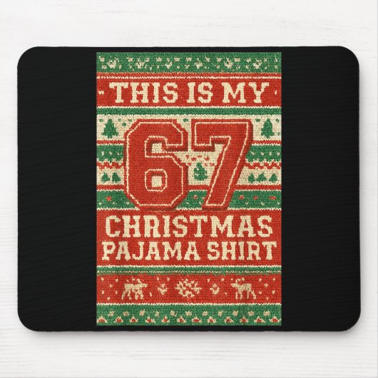 Six Seven 67 Meme 6 7 Holiday Christmas Pajamas Br Muismat (Voorkant)