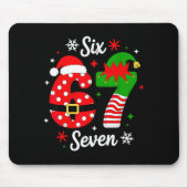 Six Seven 67 Meme 6 7 Santa Christmas Pajamas Kids Muismat (Voorkant)