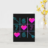 Six Seven 67 Meme 6 7 Valentines Day Heart Men Wom Kaart (Gele Bloem)