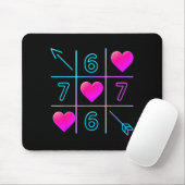 Six Seven 67 Meme 6 7 Valentines Day Heart Men Wom Muismat (Met muis)