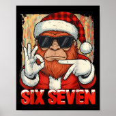 Six Seven 67 Meme Bigfoot Funny Chistmas Men Women Poster (Voorkant)