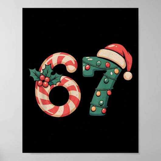 Six Seven 67 Meme Christmas  Poster (Voorkant)