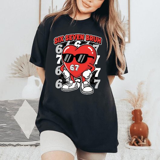 Six Seven 67 Meme Cool Valentine’s for Teens T-shirt