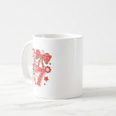 Six Seven 67 Meme Coquette Bow 6 7 Valentines Day  Koffiemok (Voorkant links)