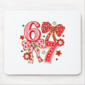 Six Seven 67 Meme Coquette Bow 6 7 Valentines Day  Muismat (Voorkant)