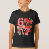 Six Seven 67 Meme Coquette Bow 6 7 Valentines Day  T-shirt (Voorkant)