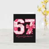 Six Seven 67 Meme Coquette Meisje Boog Grappig Gen Kaart (Gele Bloem)