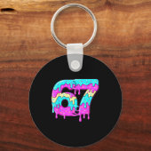Six Seven 67 Meme Drippy Nummer 67 Ijs  Sleutelhanger (Voorkant)