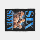 Six Seven 67 Meme Funny Capybara Bootleg Graphic Fleece Deken (Voorkant (Horizontaal))