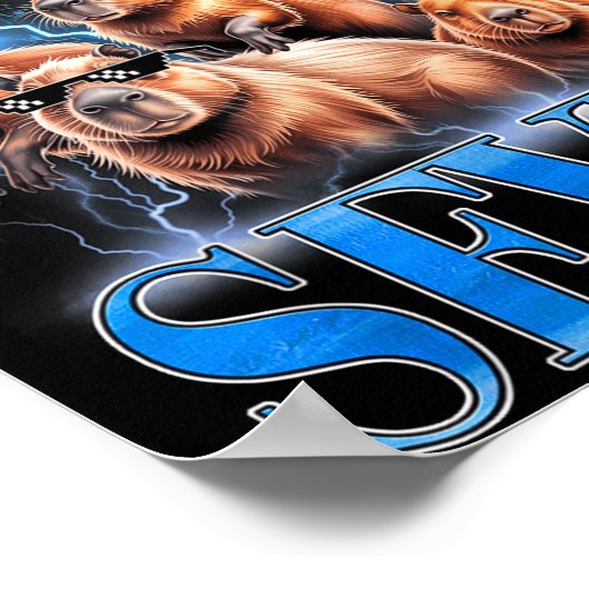 Six Seven 67 Meme Funny Capybara Bootleg Graphic  Poster (Hoek)