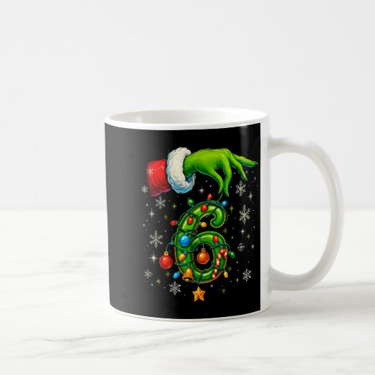 Six Seven 67 Meme Funny Christmas Couple Matching Koffiemok (Rechts)