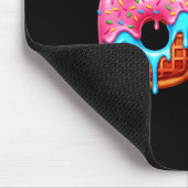 Six Seven 67 Meme Funny Donut Ice Cream Drip Numbe Muismat (Hoek)