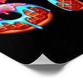 Six Seven 67 Meme Funny Donut Ice Cream Drip Numbe Poster (Hoek)