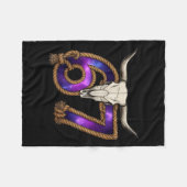 Six Seven 67 Meme Funny Western Cowboy Bull Skull Fleece Deken (Voorkant (Horizontaal))