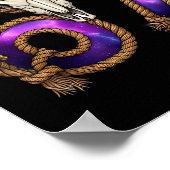 Six Seven 67 Meme Funny Western Cowboy Bull Skull  Poster (Hoek)