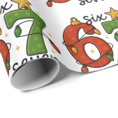 Six Seven 67 Meme Funny Xmas Christmas Cadeaupapier (Rol Hoek)