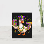 Six Seven 67 Meme Goose With Jester Hat &amp; Bead Kaart (Voorkant)