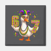 Six Seven 67 Meme Goose With Jester Hat &amp; Bead Magneet (Voorkant)