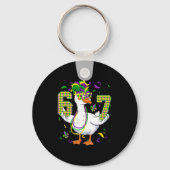 Six Seven 67 Meme Goose With Jester Hat &amp; Bead Sleutelhanger (Voorkant)