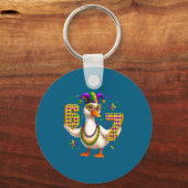 Six Seven 67 Meme Goose With Jester Hat &amp; Bead Sleutelhanger (Voorkant)