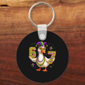 Six Seven 67 Meme Goose With Jester Hat &amp; Bead Sleutelhanger (Voorkant)