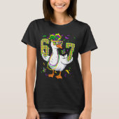 Six Seven 67 Meme Goose With Jester Hat &amp; Bead T-shirt (Voorkant)