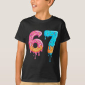 Six Seven 67 Meme Ice Cream Drip Funny  T-shirt (Voorkant)