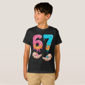 Six Seven 67 Meme Ice Cream Drip Funny  T-shirt (Voorkant volledig)