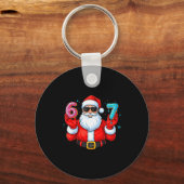 Six Seven 67 Meme Kerstman 67 Ijsje Drip Kerstmis Sleutelhanger (Voorkant)