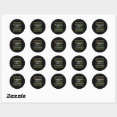 Six Seven 67 Meme Leuke Stoute Kerst Pyjama M Ronde Sticker (Vel)