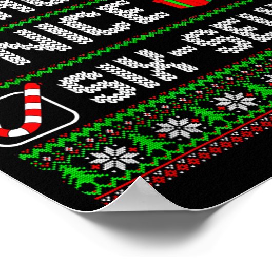 Six Seven 67 Meme Nice Naughty Christmas Pajamas M Poster (Hoek)