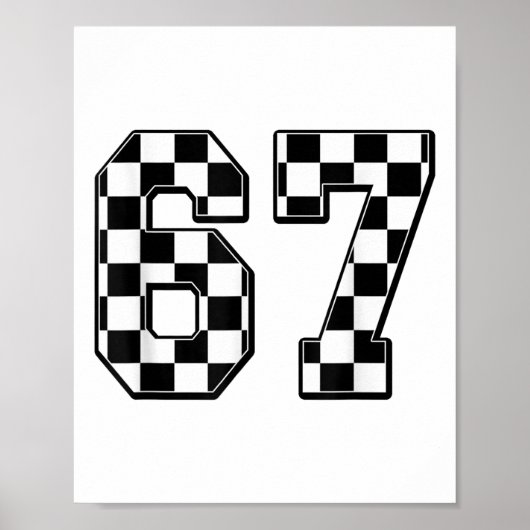 Six Seven 67 Meme Nummer 67  Poster (Voorkant)