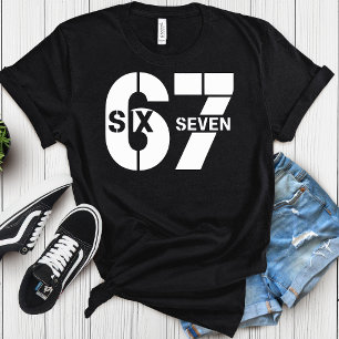 Six Seven 67 Meme - Retro Humor voor 67 Fans T-shirt