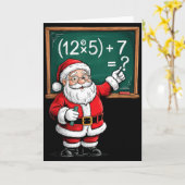 Six Seven 67 Meme Santa Math Teacher Christmas Men Kaart (Gele Bloem)