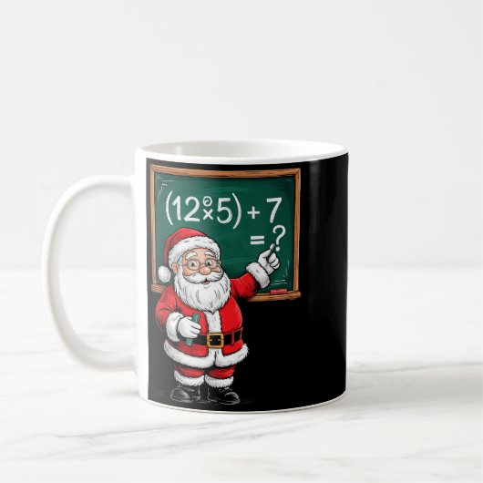 Six Seven 67 Meme Santa Math Teacher Christmas Men Koffiemok (Links)