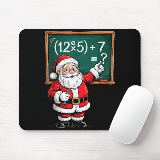 Six Seven 67 Meme Santa Math Teacher Christmas Men Muismat (Met muis)