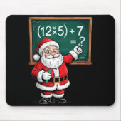 Six Seven 67 Meme Santa Math Teacher Christmas Men Muismat (Voorkant)