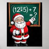 Six Seven 67 Meme Santa Math Teacher Christmas Men Poster (Voorkant)