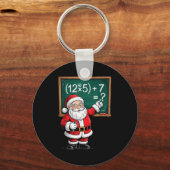 Six Seven 67 Meme Santa Math Teacher Christmas Men Sleutelhanger (Voorkant)