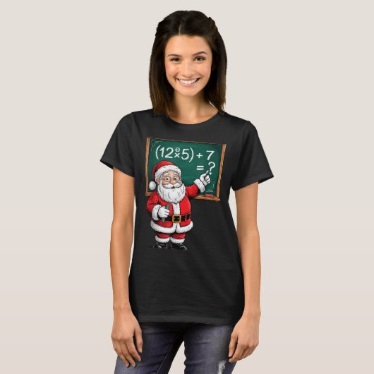 Six Seven 67 Meme Santa Math Teacher Christmas Men T-shirt (Voorkant volledig)