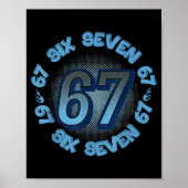 Six Seven 67 Meme Slang Trend Phrase Cool Youth Ki Poster (Voorkant)