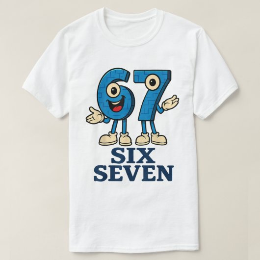 Six Seven 67 Meme T-shirt voor gamers en kinderen (Design voorkant)