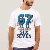 Six Seven 67 Meme T-shirt voor gamers en kinderen (Voorkant)