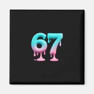 Six Seven 67 Meme voor Gen Alpha-kinderen en volwa Magneet