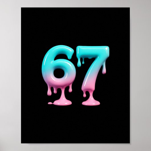 Six Seven 67 Meme voor Gen Alpha-kinderen en volwa Poster (Voorkant)