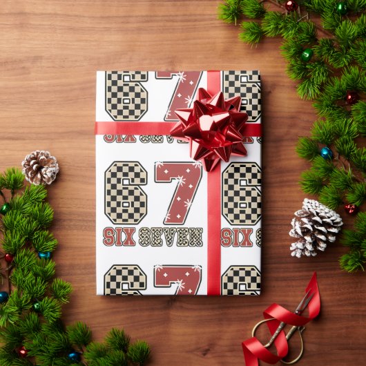Six Seven 67 Meme Xmas Kerst Inpakpapier (Feestdagen Geschenken)