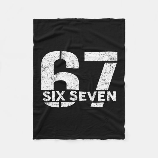 Six Seven 67 Nummer 67 Meme 6 7 Trendy Six Seven G Fleece Deken (Voorkant)