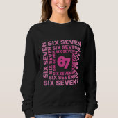 Six Seven 67 Pink Graphic Trui (Voorkant)